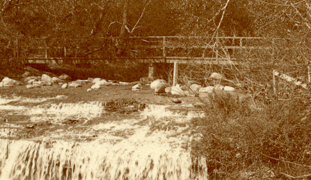 An early bridge across the creek, probably built by the Park Board.
